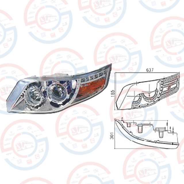 YUTONG-Bus-Front-Headlight-Head-Lamp